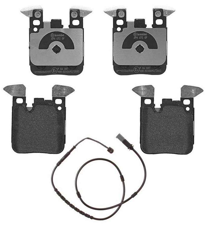 Brembo BMW Brakes Kit - Pads Rear (Low-Met) (with Sensor) 34356792292 - Brembo 2652618KIT